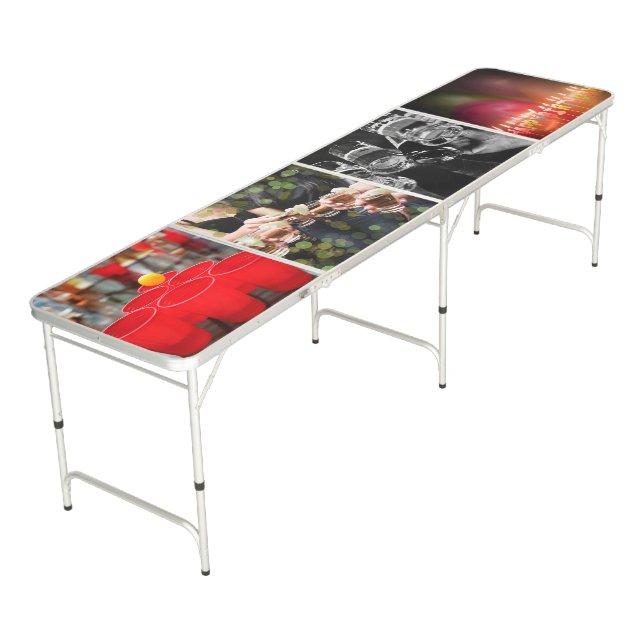 Create your Own Party Photo Collage Beer Pong Table (Angled)