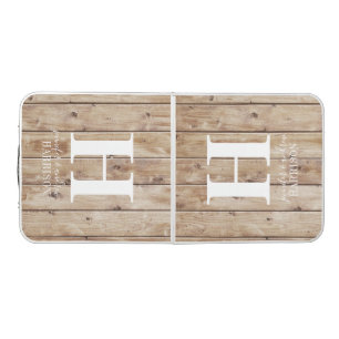 Create Your Own Party Rustic Light Wood Beer Pong