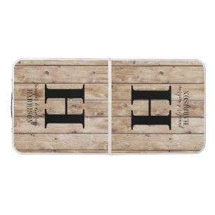 Create Your Own Party Rustic Light Wood Beer Pong Table