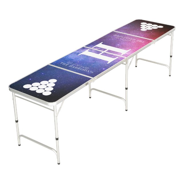 Create Your Own Party Star Galaxy Beer Pong Table (Angled)