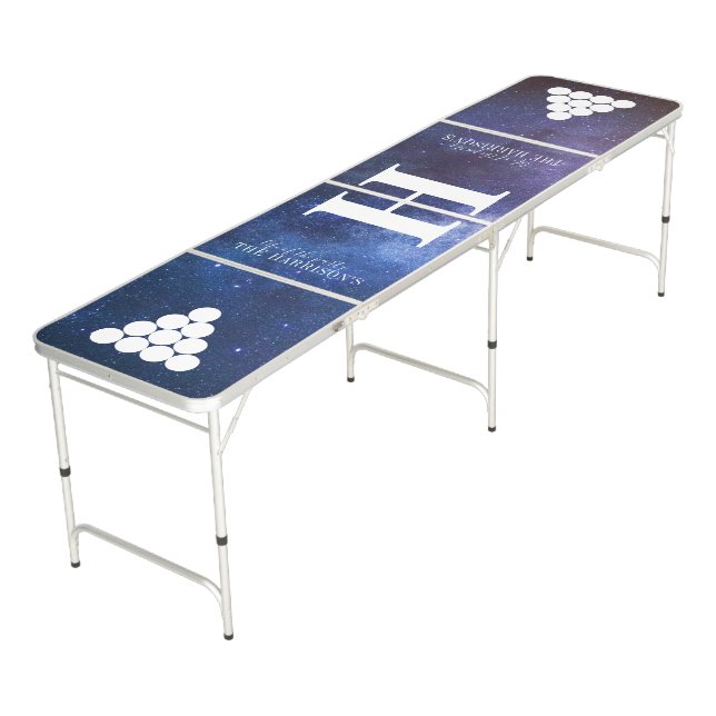 Create Your Own Party Star Galaxy Beer Pong Table (Angled)