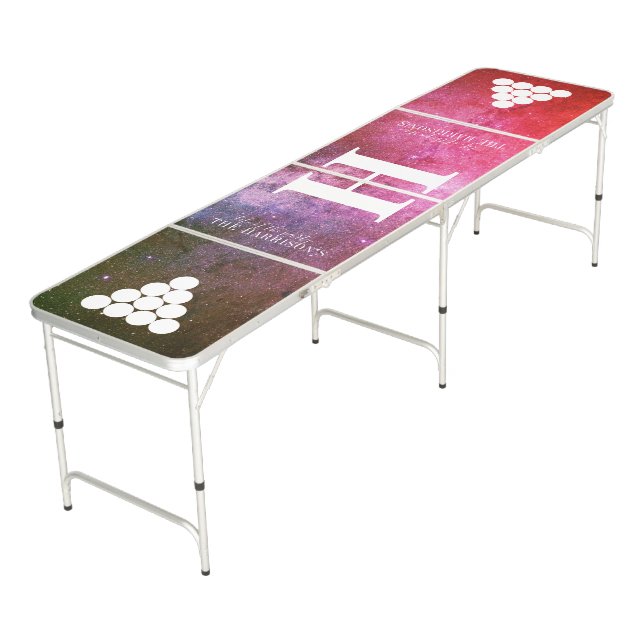 Create Your Own Party Star Galaxy Beer Pong Table (Angled)