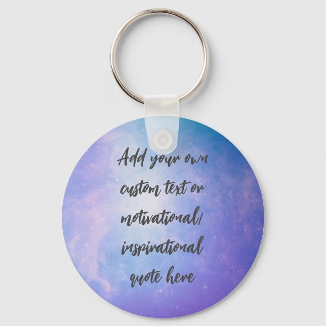 Create Your Own Pastel Motivational Quote Keychain (Front)