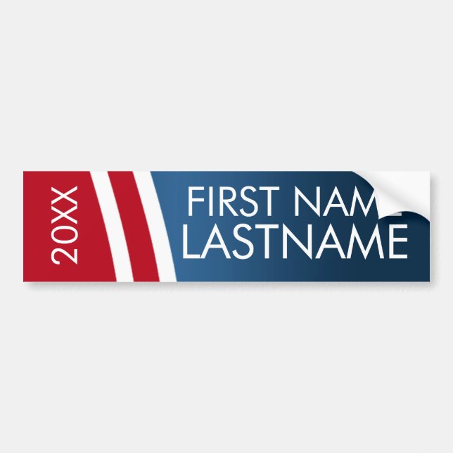 Create Your Own Patriotic Campaign Gear Bumper Sticker (Front)