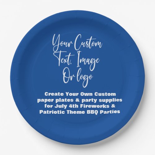 Create Your Own Patriotic July 4th Party Supplies Paper Plates