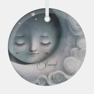 Create Your Own Peaceful Moons in Clouds Glass Ornament