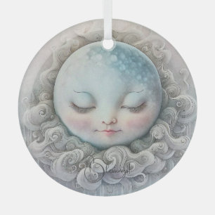 Create Your Own Peaceful Sleeping Moon Glass Ornament