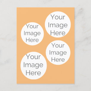 create your own peach photo template for  postcard