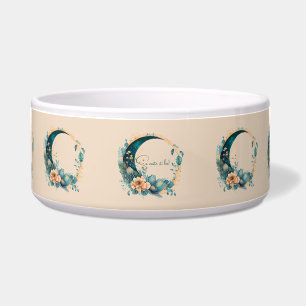 Create Your Own Peach & Teal Floral Moon Bowl