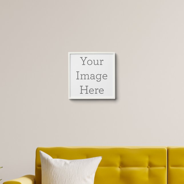 Photo Tiles, Style:Wall Tile - Peel and Stick 8"x8", SetSize:Set of 1 (Individual/Single), Size:8" x 8", Frame:White Frame with Photo Print (Living Room)