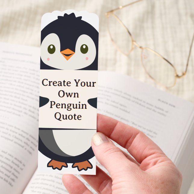 Create Your Own Penguin Quote Bookmarks (Hand)