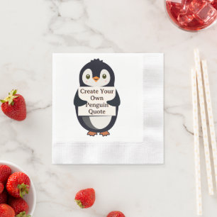 Create Your Own Penguin Quote Napkins