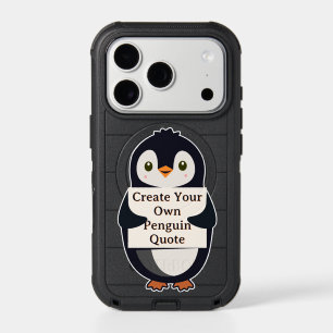 Create Your Own Penguin Quote iPhone 17 Pro Case