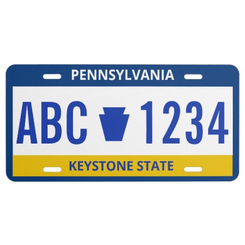 Create Your Own Pennsylvania State  License Plate