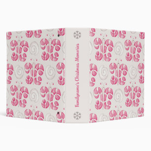 Create Your Own Peppermint Butterflies Christmas 3 Ring Binder