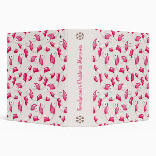 Create Your Own Peppermint Candy Worms Christmas 3 Ring Binder