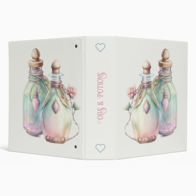 Create Your Own Perfume Bottles 3 Ring Binder (Background)