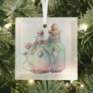 Create Your Own Perfume Bottles Glass Ornament