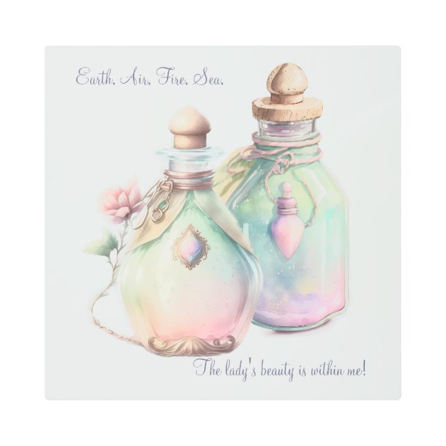 Create Your Own Perfume Bottles Metal Print (Front)