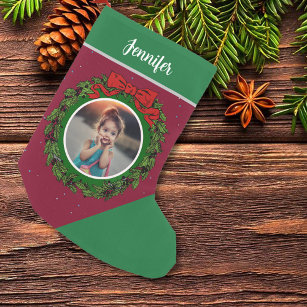 Create your own personal Christmas photo Small Christmas Stocking