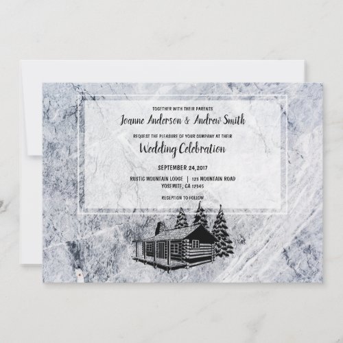 Create your own personal rustic mountain wedding invitation