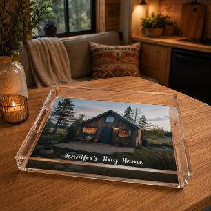 Create your own personal tiny home photo acrylic tray