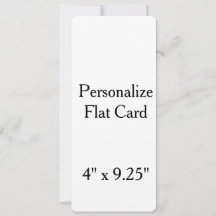 create your own personalize 4" x 9.25"Squared Flat
