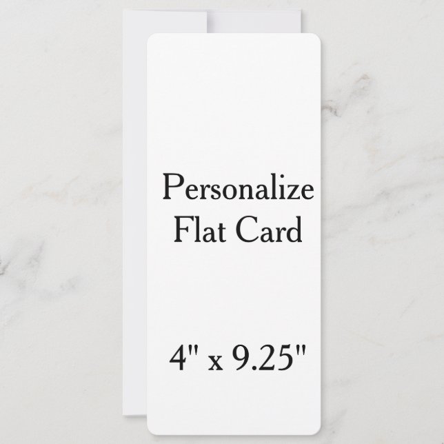 create your own personalize 4" x 9.25"Squared Flat (Front)