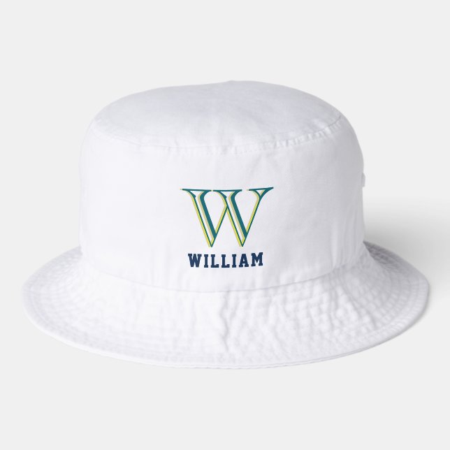 Create Your Own Personalize Branded Monogram Bucket Hat (Front)