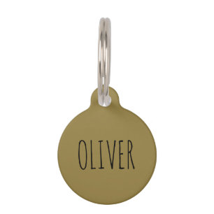 CREATE YOUR OWN PERSONALIZE DUST OLIVE COLOR PET ID TAG