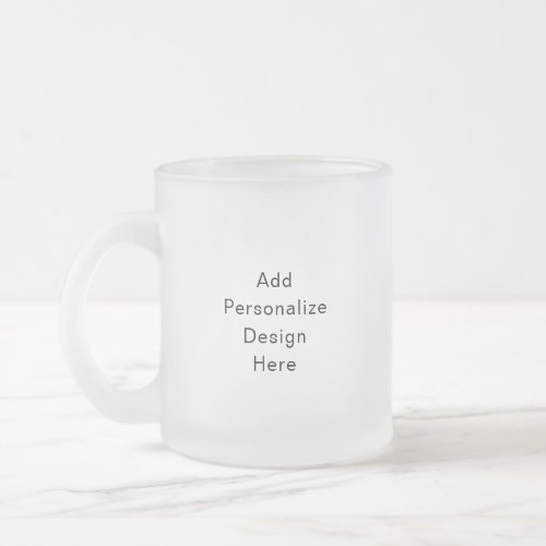 create your own personalize frosted glass coffee mug