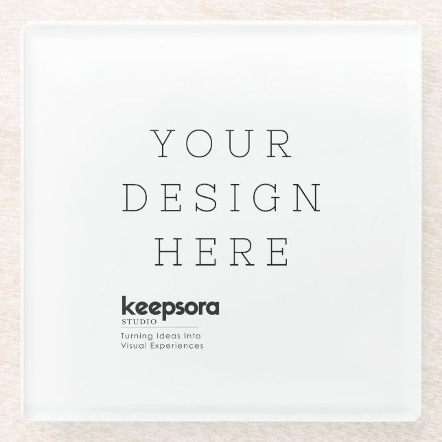 Create Your Own Personalize Glass Coaster (Front)