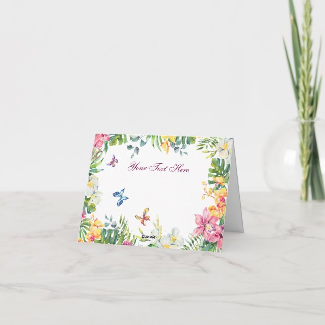 Create Your Own personalize Letterpress Thank You Card (Back)