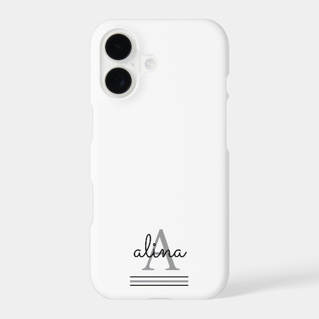 Create Your Own Personalize Monogram iPhone Case (Back)
