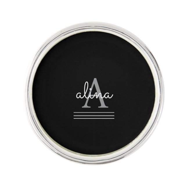 Create Your Own Personalize Monogram Lapel Pin (Front)
