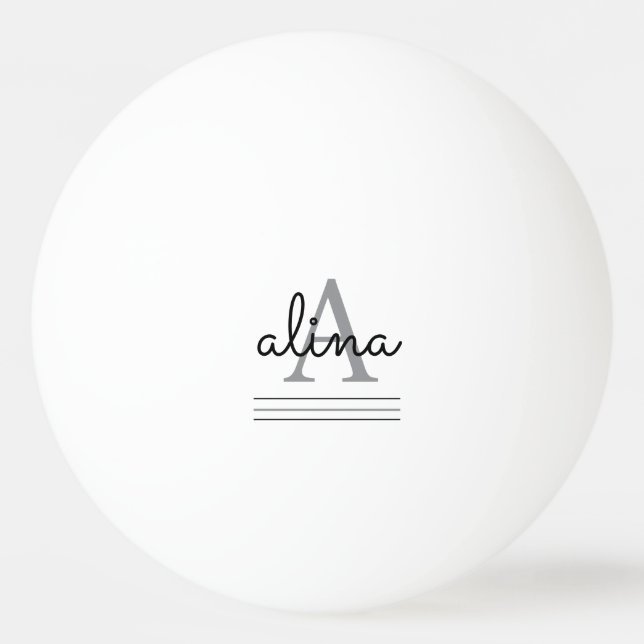 Create Your Own Personalize Monogram Ping Pong Ball (Front)