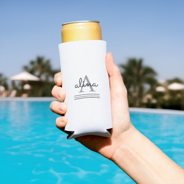 Create Your Own Personalize Monogram Seltzer Can Cooler (In Situ Pool)