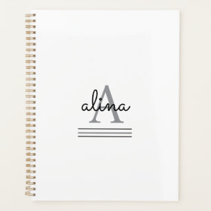 Create Your Own Personalize Monogram Spiral Planner