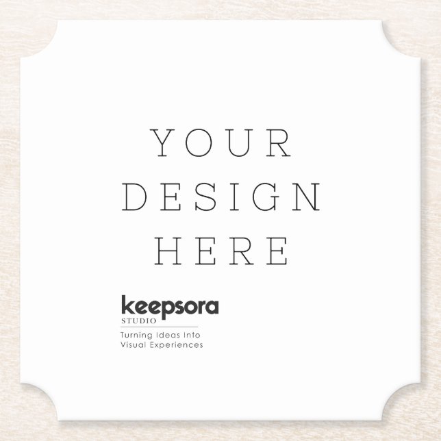 Create Your Own Personalize Paper Coaster (Front)