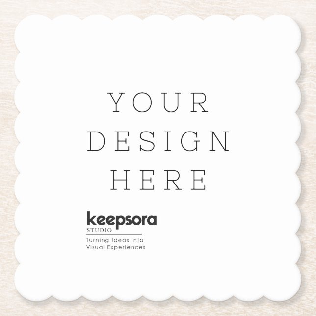 Create Your Own Personalize Paper Coaster (Front)