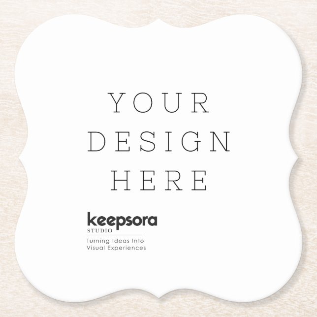 Create Your Own Personalize Paper Coaster (Front)