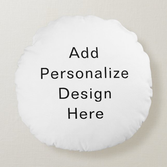 create your own personalize round pillow (Front)