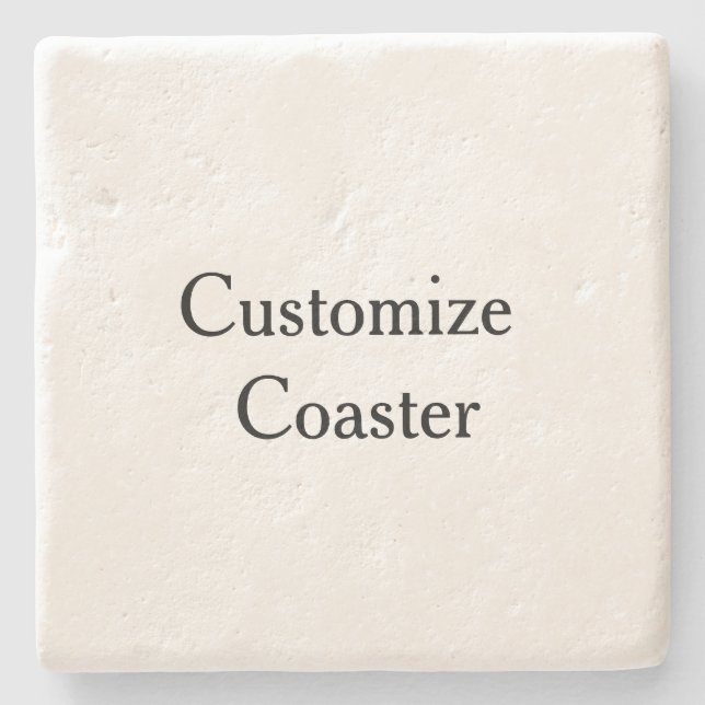  create your own personalize simple Limestone Stone Coaster (Front)