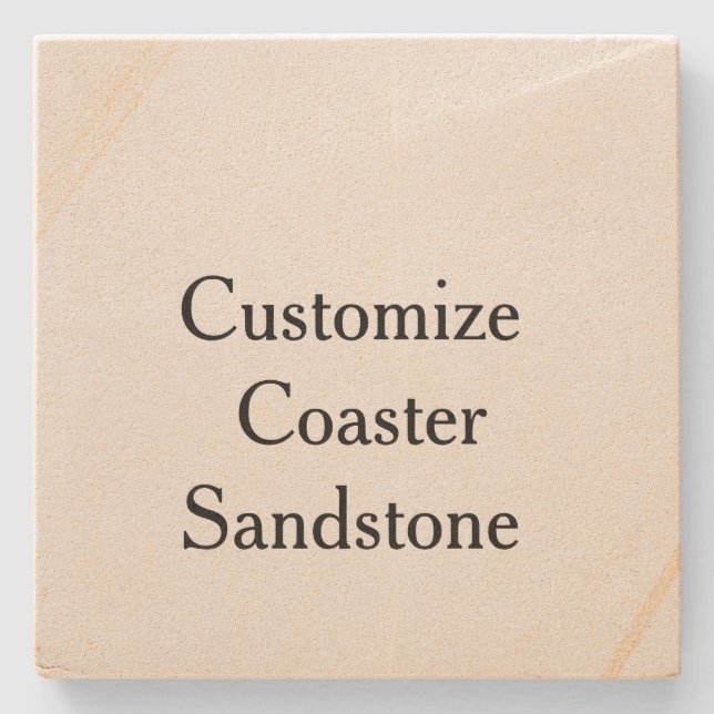  create your own personalize simple Sandstone Stone Coaster (Front)