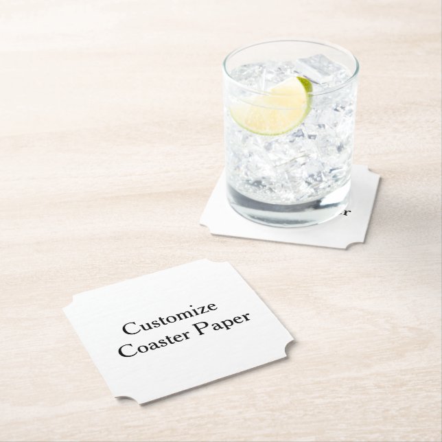  create your own personalize simple Ticket Paper Coaster (Insitu)