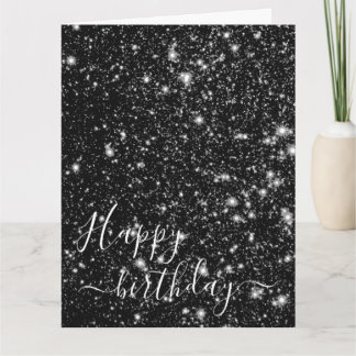 Create Your Own Personalize Sparkle Happy Birthday Card