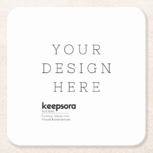 Create Your Own Personalize Square Paper Coaster
