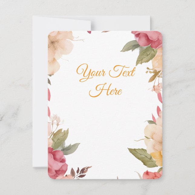 Create Your Own personalize Thank You Card (Front)