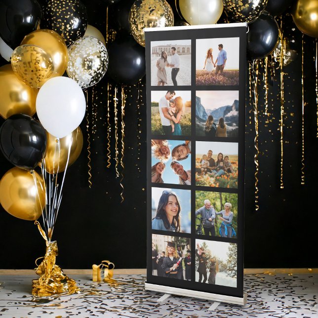Create Your Own Personalized 10 Photo Collage Retractable Banner (Creator Uploaded)