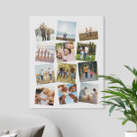 Create Your Own Personalized 12 Photo Collage Faux Canvas Print<br><div class="desc">Create your own personalized photo collage faux canvas print featuring 12 of your favorite pictures.</div>